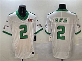 Men's Philadelphia Eagles #2 Darius Slay Jr. White 2025 Super Bowl LIX Patch F.U.S.E. Vapor Untouchable Limited Stitched Jersey,baseball caps,new era cap wholesale,wholesale hats